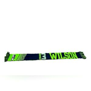 Russell Wilson #3 Seattle Seahawks Scarf Blue Green NFL Forever Collectibles OS